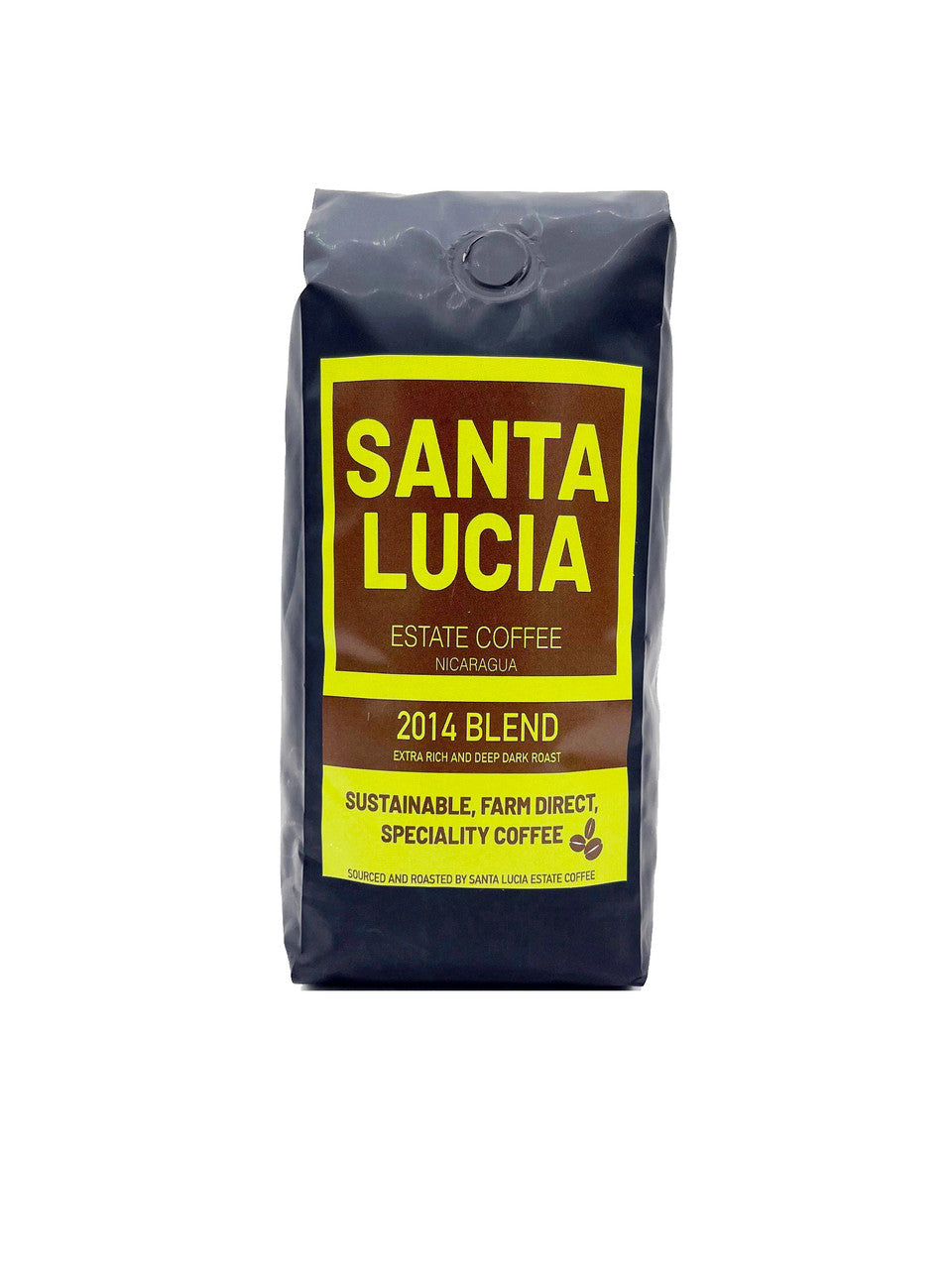 One 16 ounce bags of Santa Lucia Estate Coffee's Premium 2014 Roast Coffee