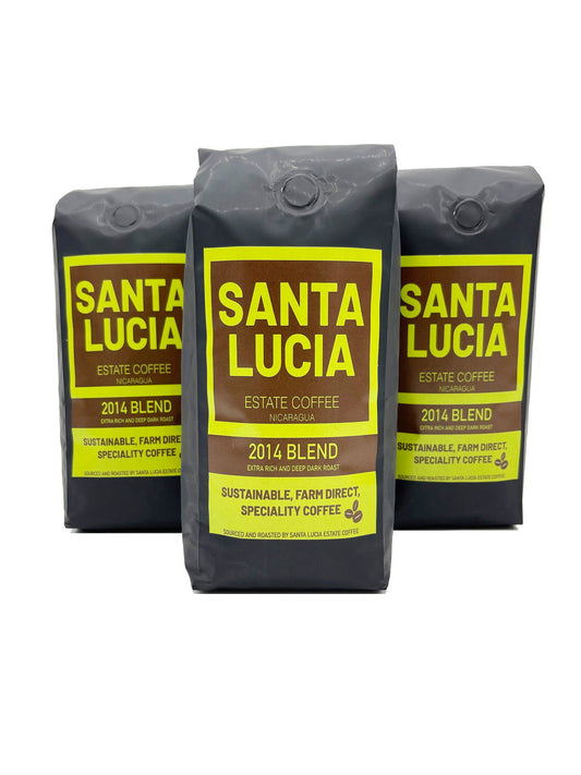 Three 16 ounce bags of Santa Lucia Estate Coffee's Premium Nicaraguan 2014 Roast Coffee