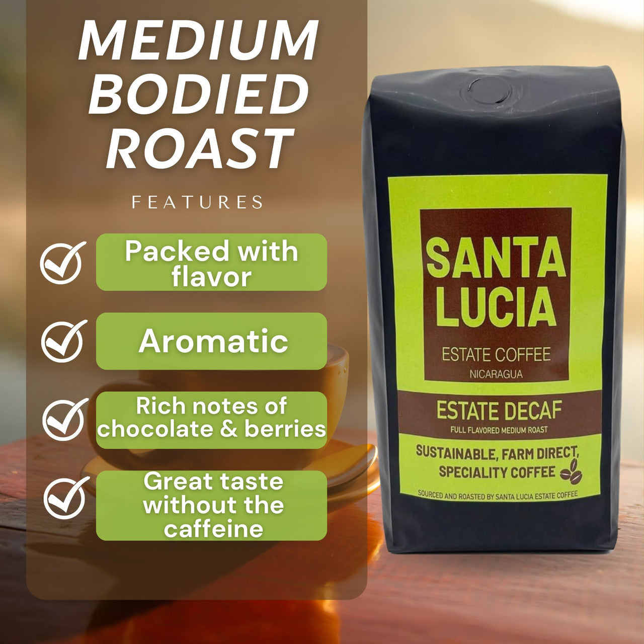 Estate Decaf Roast Coffee - 1 Pound